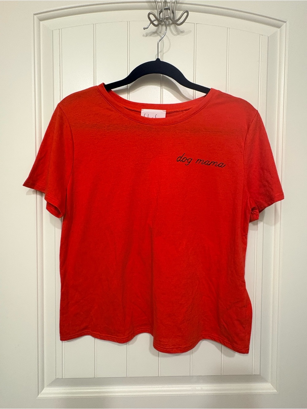 Sadie & Sage "Dog Mama" Graphic Animal Lover Tee Red Orange Size Medium NWT